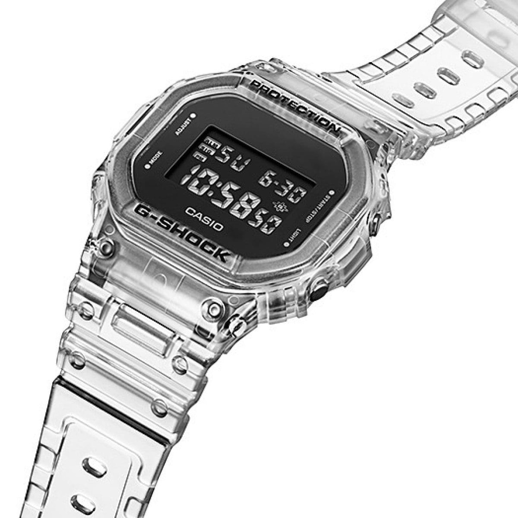 Reloj digital de resina transparente