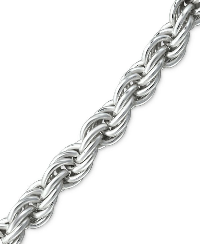 Pulsera de cuerda en plata de ley