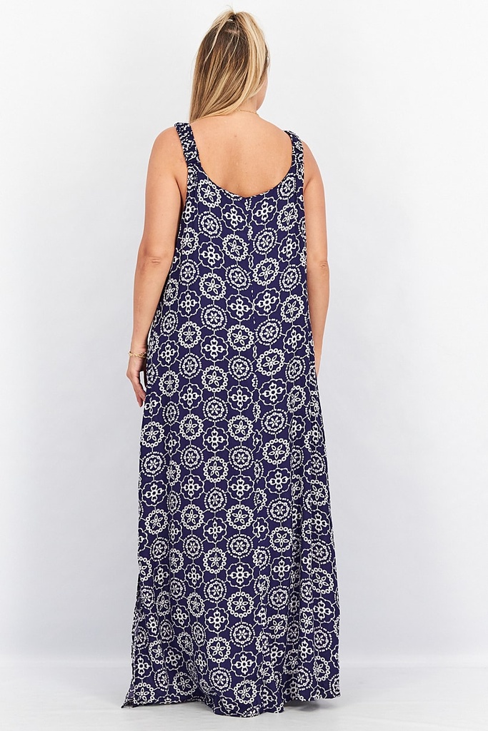 Vestido sin mangas estampado