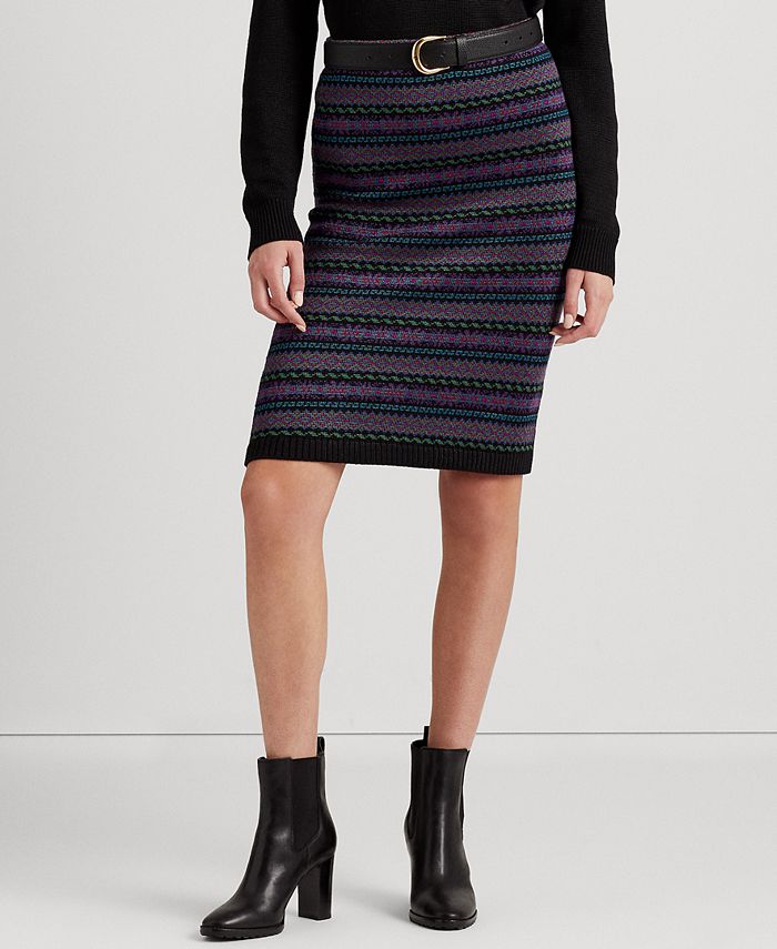 Falda tejida con cintura elastica