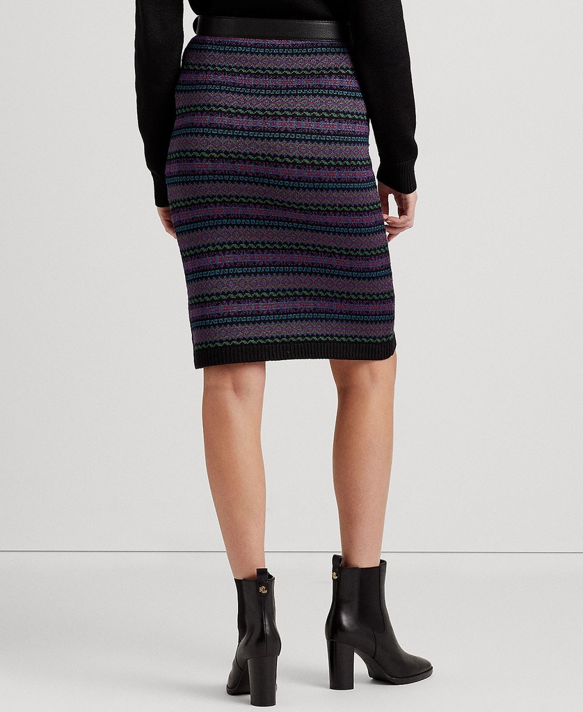 Falda tejida con cintura elastica