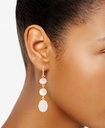 Aretes colgantes triples con cuentas