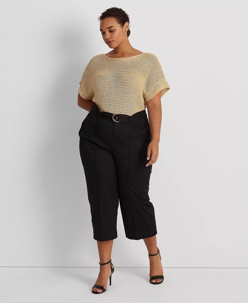 Pantalón Capri con cinturón