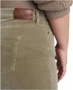 Jeans de Corduroy recto  Mide-Rise