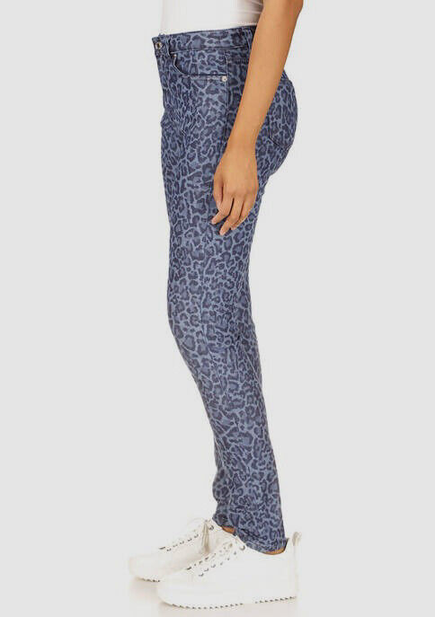 Jeans skinny con animalprint
