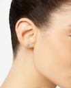 Aretes con forma de nudo de amor