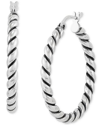 Aretes de aro retorcido
