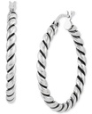 Aretes de aro retorcido