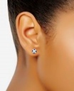 Aretes con halo de perlas