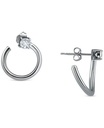 Aretes en espiral con circonita cúbica