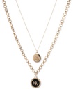 Collar con colgante de doble hilera LRL