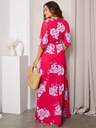 Vestido maxi floral de manga corta