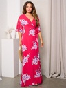 Vestido maxi floral de manga corta
