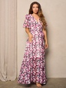 Vestido maxi con manga corta