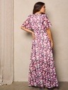 Vestido maxi con manga corta