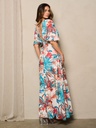 Vestido maxi con manga corta