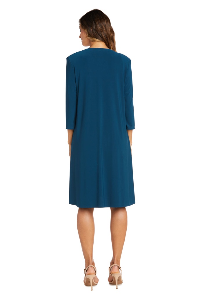 Vestido estampado con chaqueta larga