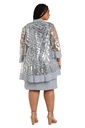 Vestido corto con chaqueta de lentejuelas