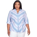 Camisera a rayas chevron manga 3/4