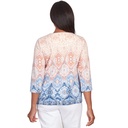 Blusa con cuello de triple muesca