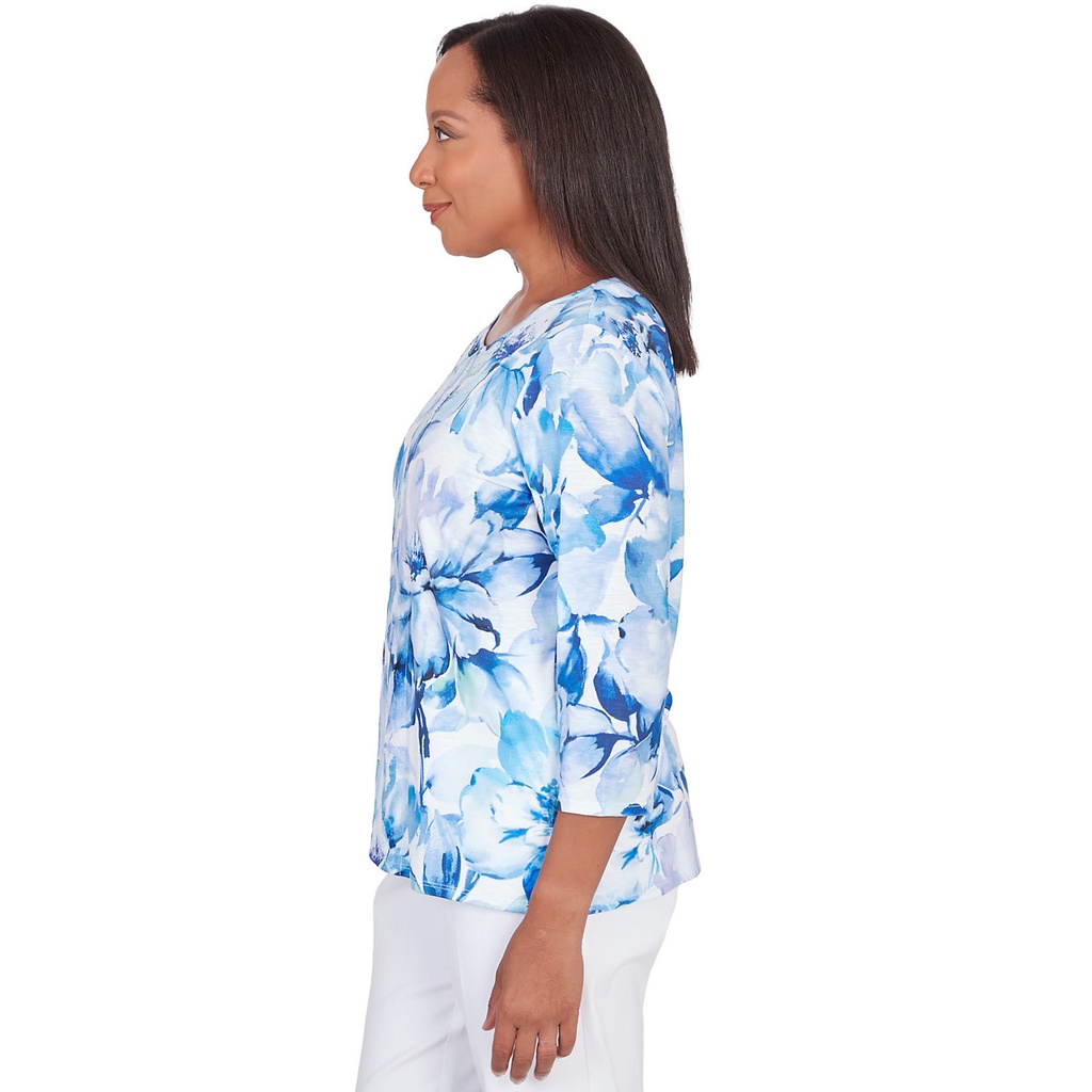 Blusa con paneles floral acuarela