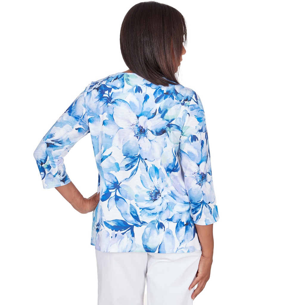 Blusa con paneles floral acuarela
