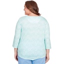 Blusa chevron con cuello plisado