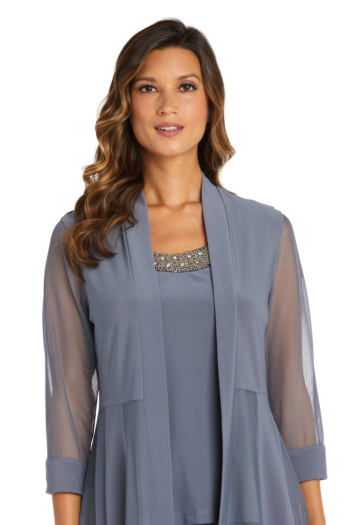 Traje con pantalon inserciones transparentes