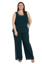 Traje con pantalón y blusa escalonada