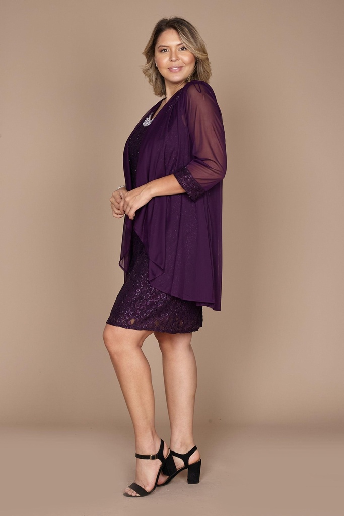 Vestido formal  con chaqueta Plum