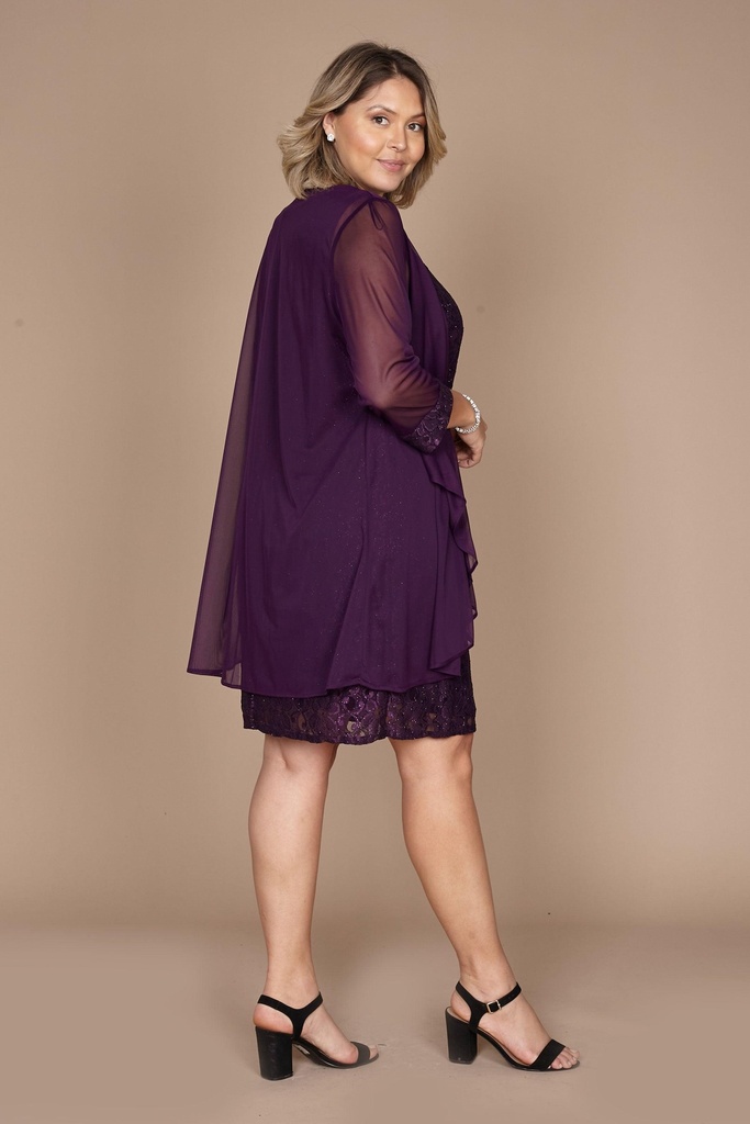 Vestido formal  con chaqueta Plum
