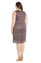 Vestido con chaqueta a rayas con purpurina