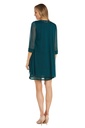 Vestido con chaqueta con purpurina