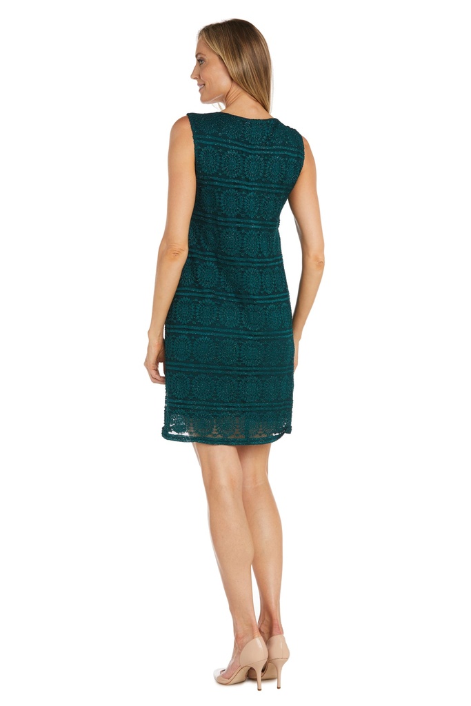 Vestido con chaqueta con purpurina