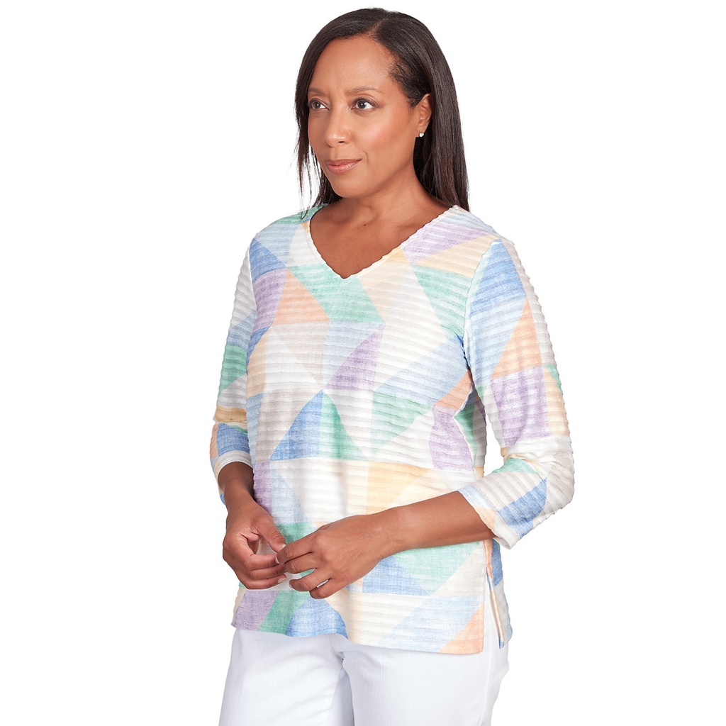 Blusa con textura geométrica 