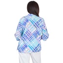 Blusa  botones a cuadros de celosía
