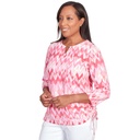 Blusa  chevrón con lazo lateral 