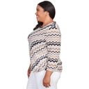 Blusa con cordón y textura diagonal