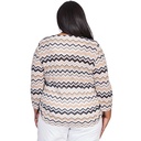 Blusa con cordón y textura diagonal