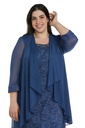 Vestido corto de encaje con chaqueta