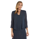 Vestido con chaqueta de gasa con pedrería