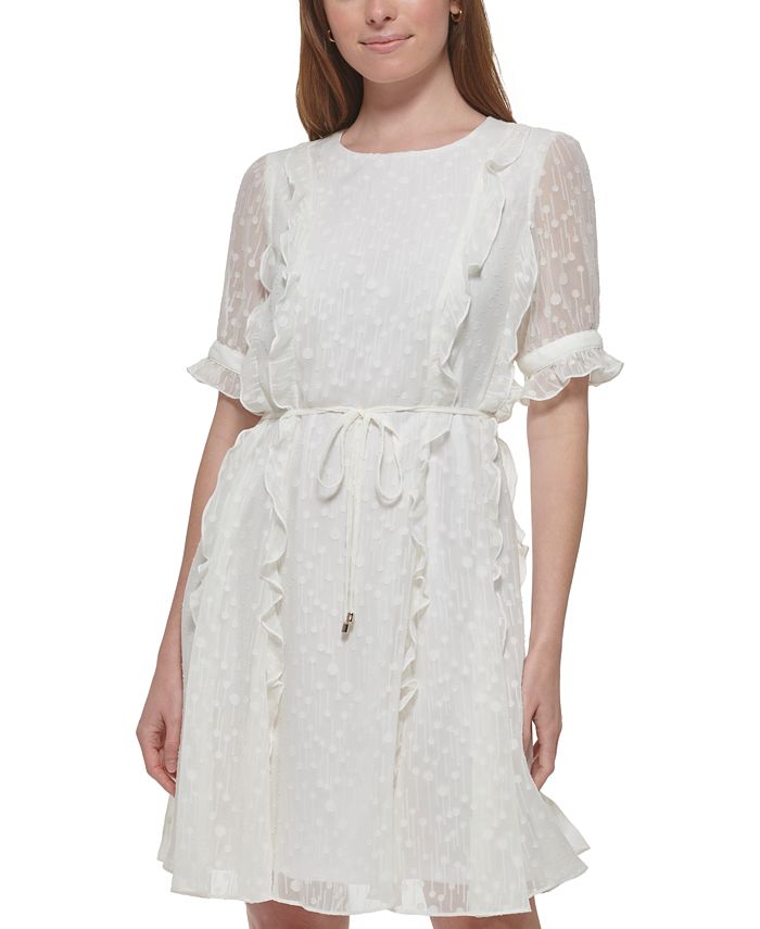 Vestido de gasa con volantes