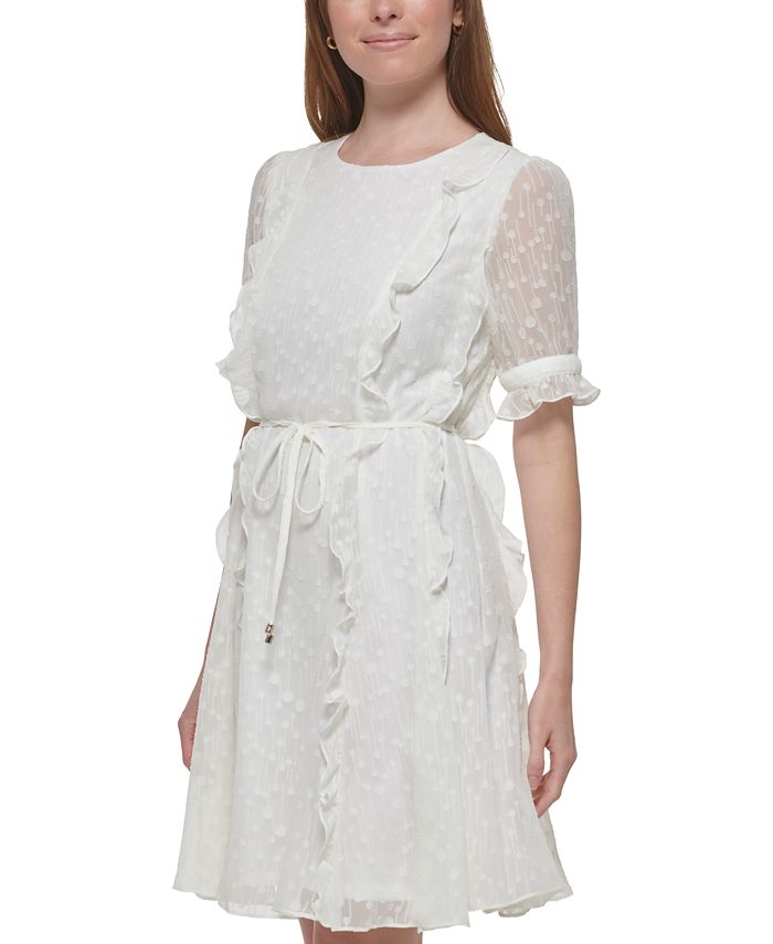 Vestido de gasa con volantes