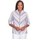 Blusa a rayas chevron manga 3/4