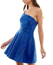 Vestido metálico de un sólo hombro