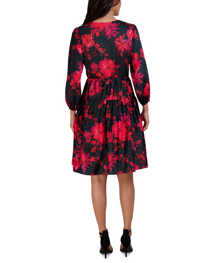 Vestido envasé de Jacquard estampado