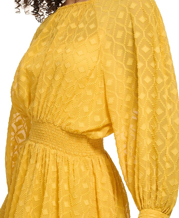 Vestido de gasa texturizada