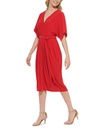 Vestido midi con cuello en V