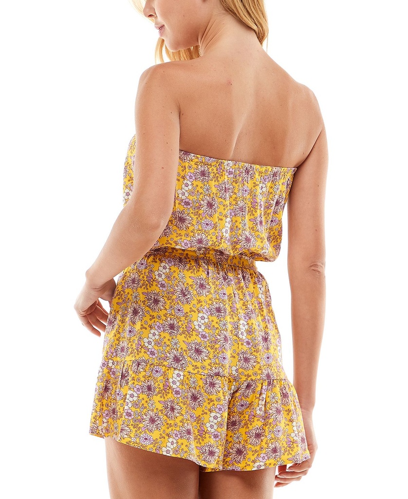 Romper floral strapless