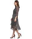 Vestido midi cruzado de gasa